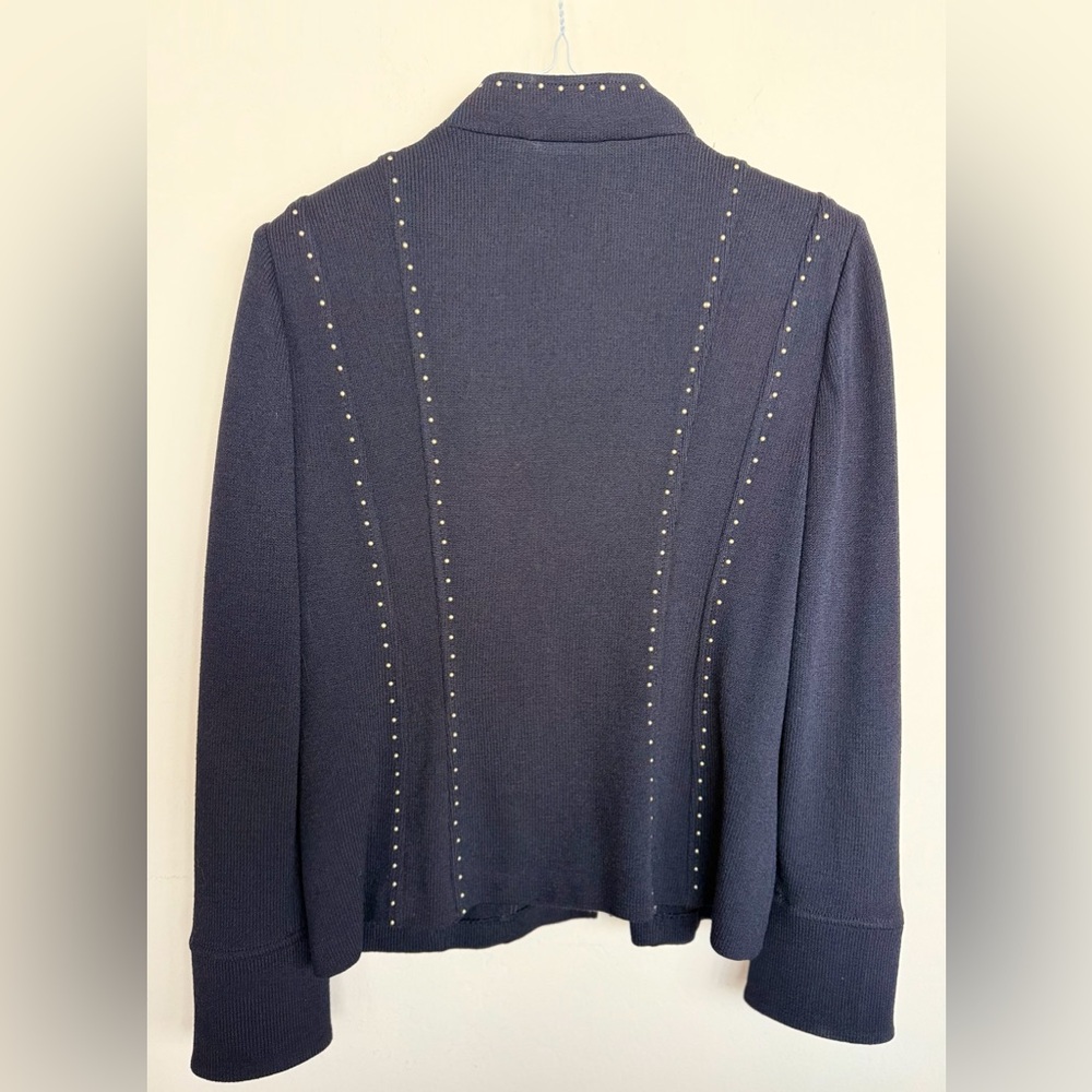 St. John Collection Black Studded Blazer - Picture 2 of 5